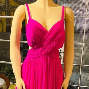 Shelli Segal Womens Criss Cross Pleated Gown 💃🏼